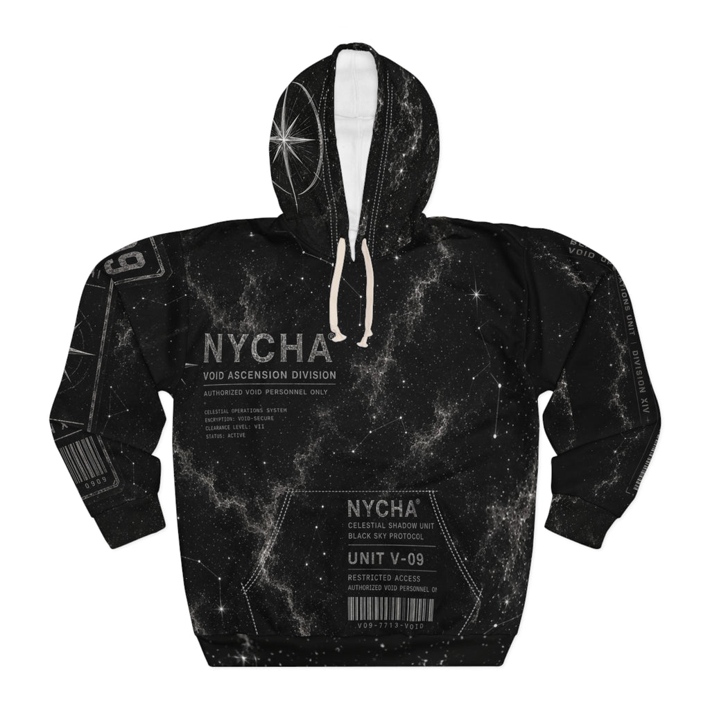 NYCHA® VOID ASCENSION HOODIE  “BLACK SKY PROTOCOL” — DIVISION XIV