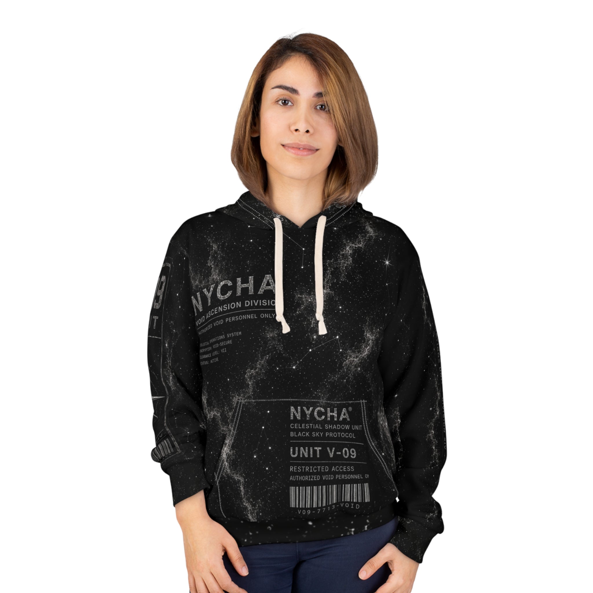 NYCHA® VOID ASCENSION HOODIE  “BLACK SKY PROTOCOL” — DIVISION XIV