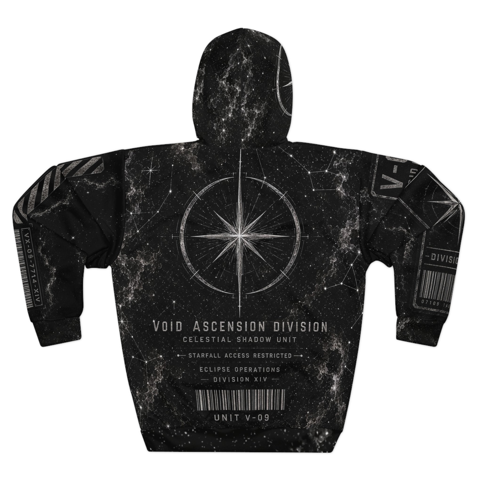 NYCHA® VOID ASCENSION HOODIE  “BLACK SKY PROTOCOL” — DIVISION XIV