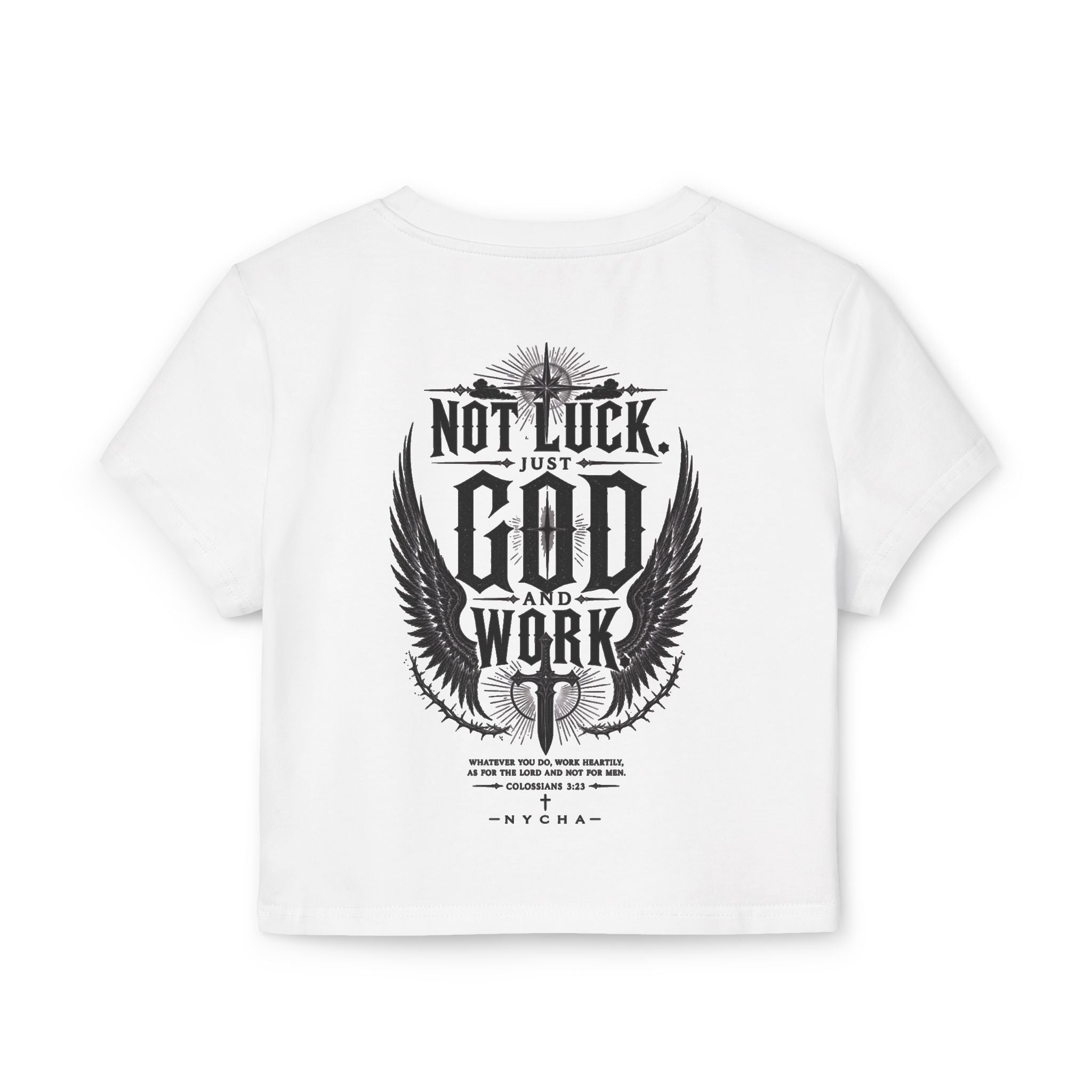 NYCHA — “No Luck. Just Work.” Baby Tee