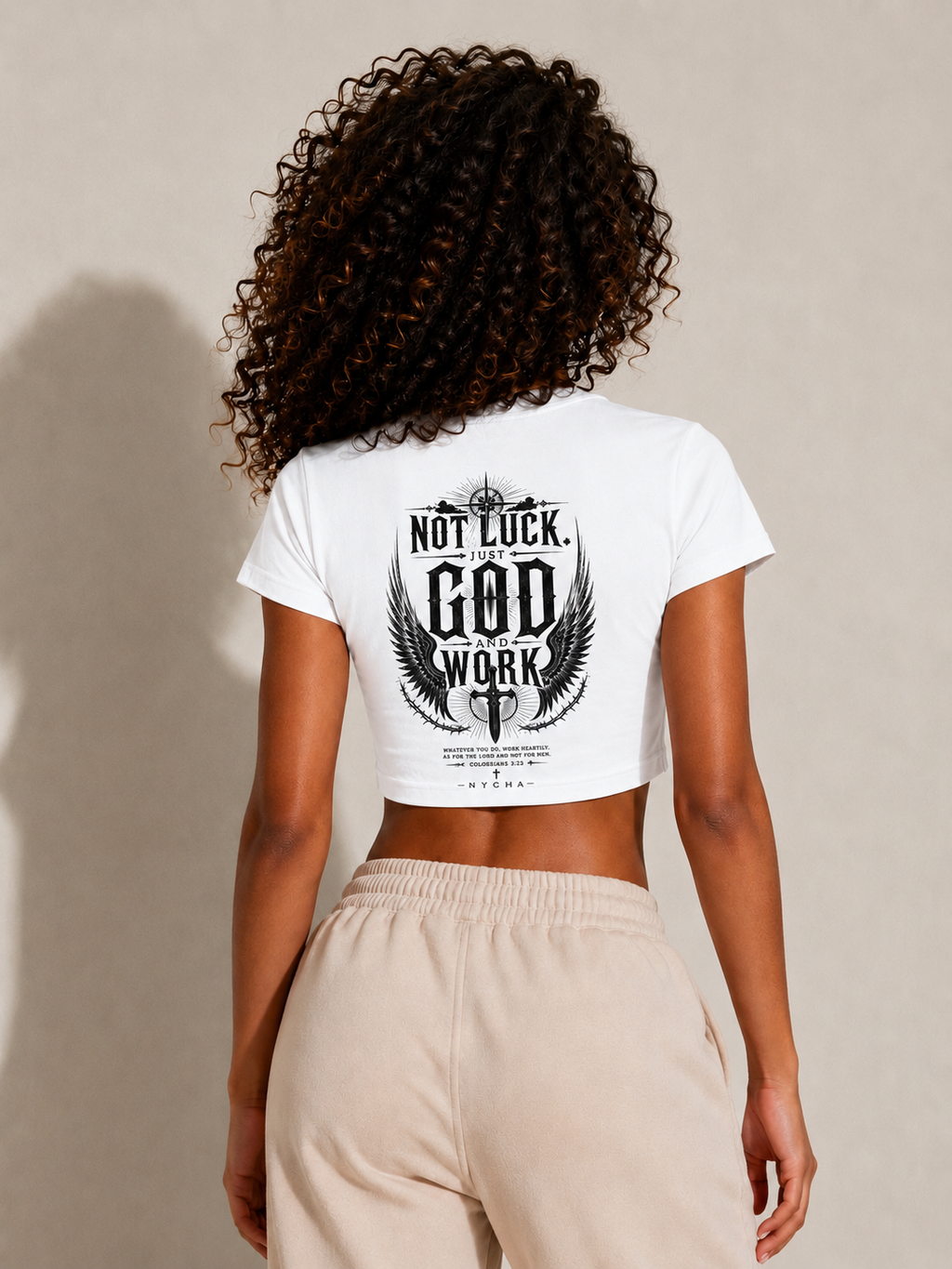NYCHA — “No Luck. Just Work.” Baby Tee